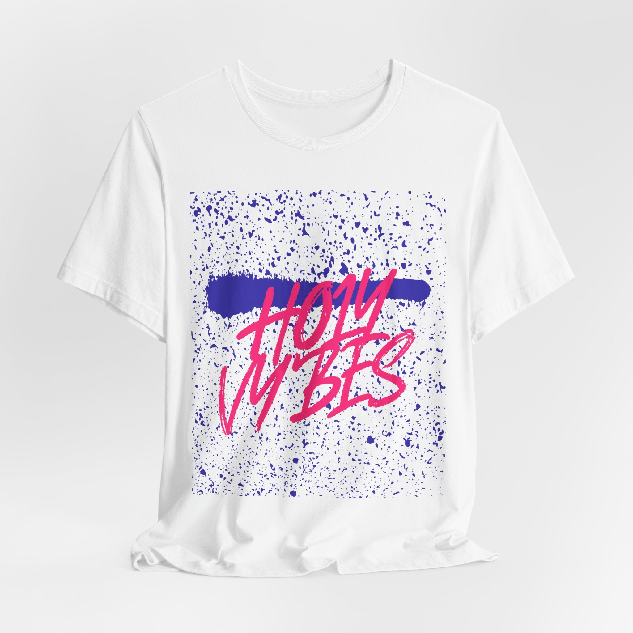 Holy Vibes Graphic Tee — Retro Paint Splatter T‑Shirt