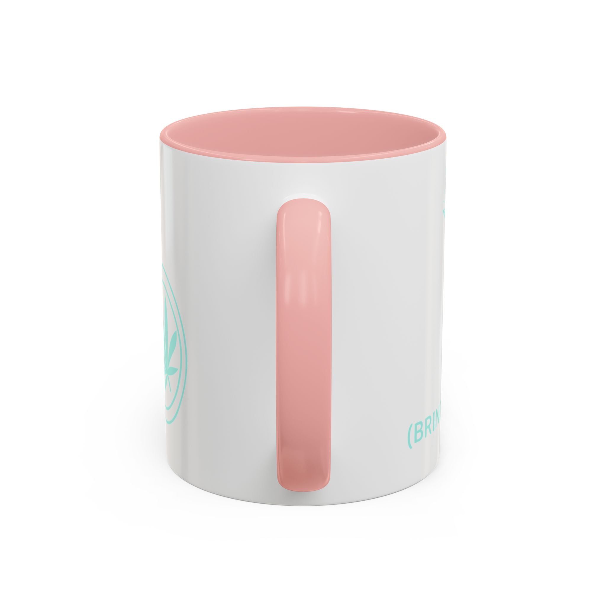 Cannabis Cookie Accent Coffee Mug – 11/15oz Hemp Leaf Design