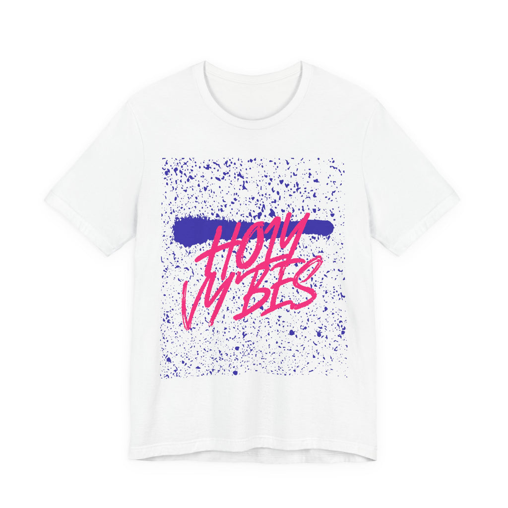Holy Vibes Graphic Tee — Retro Paint Splatter T‑Shirt