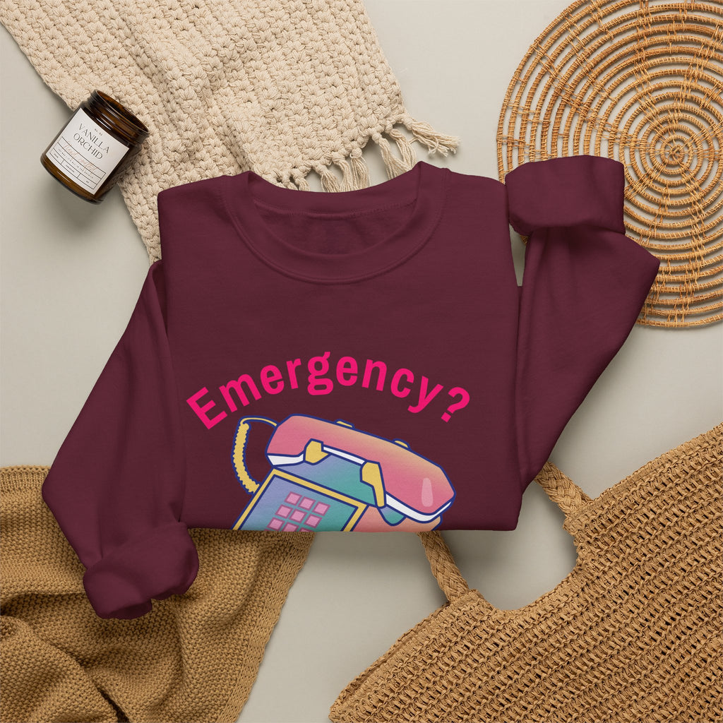 Christian Sweatshirt "Emergency? Skip The Panic — Call God First"