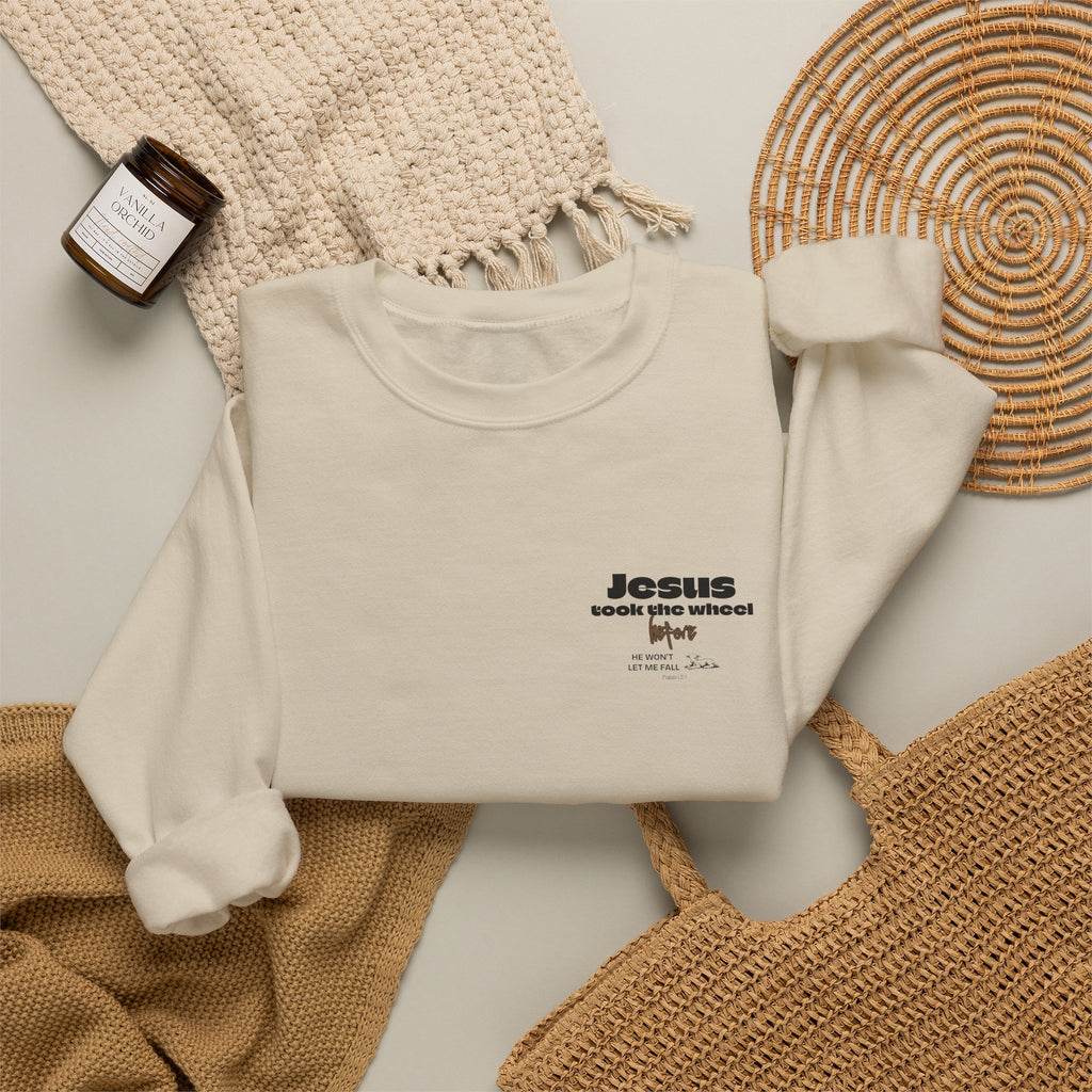 Jesus Took the Wheel Sweatshirt — Inspirational Christian Crewneck