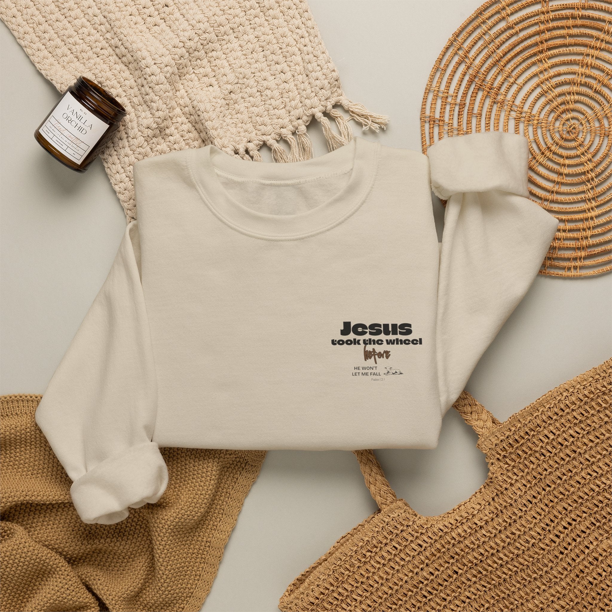 Jesus Took the Wheel Sweatshirt — Inspirational Christian Crewneck