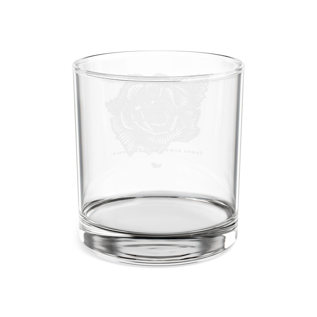 Engraved Rose Whiskey Glass — 10.5oz Personalized Old Fashioned Tumbler