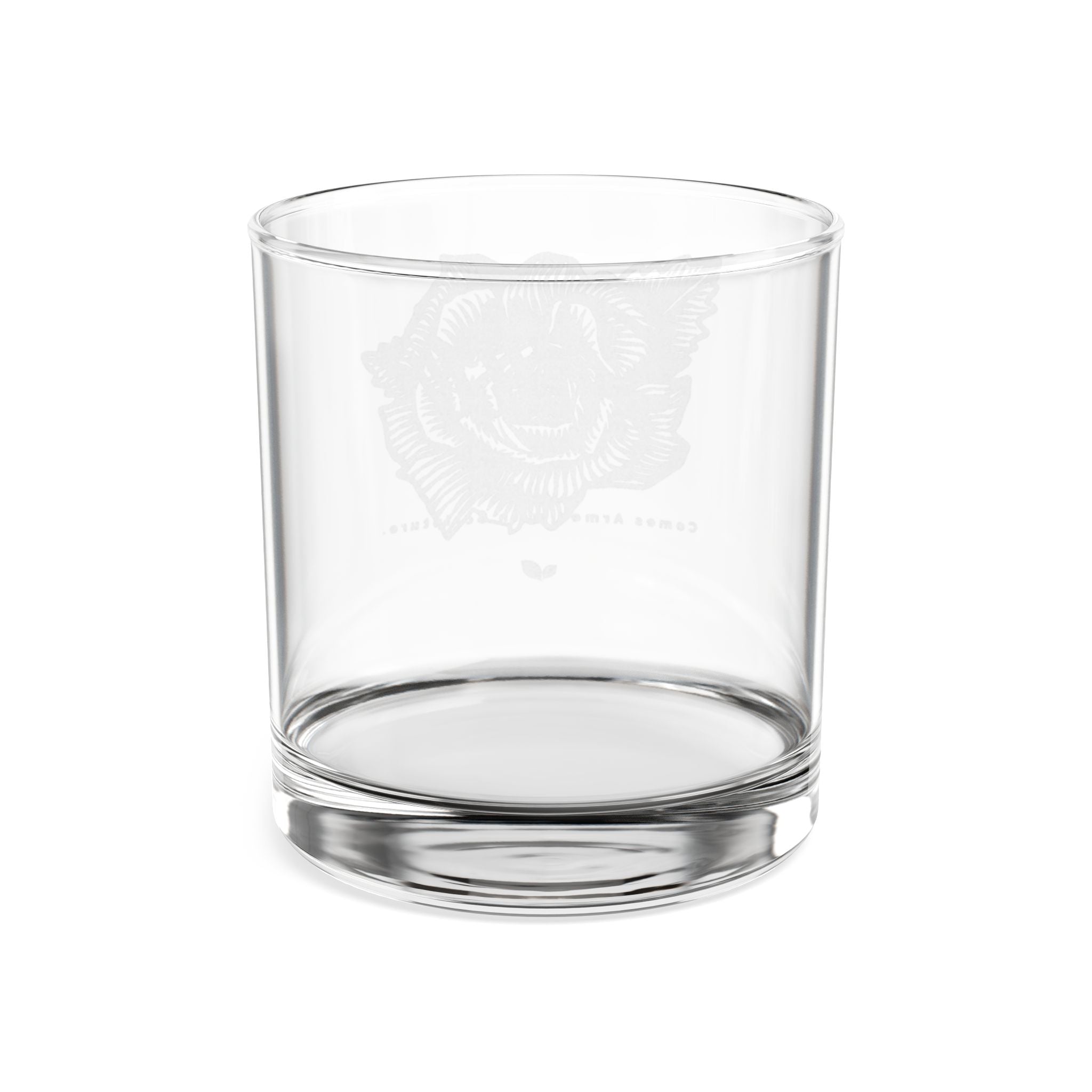 Engraved Rose Whiskey Glass — 10.5oz Personalized Old Fashioned Tumbler