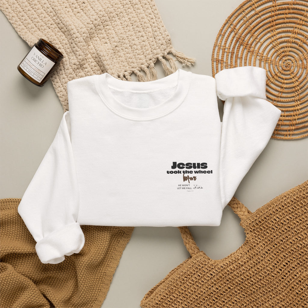 Jesus Took the Wheel Sweatshirt — Inspirational Christian Crewneck