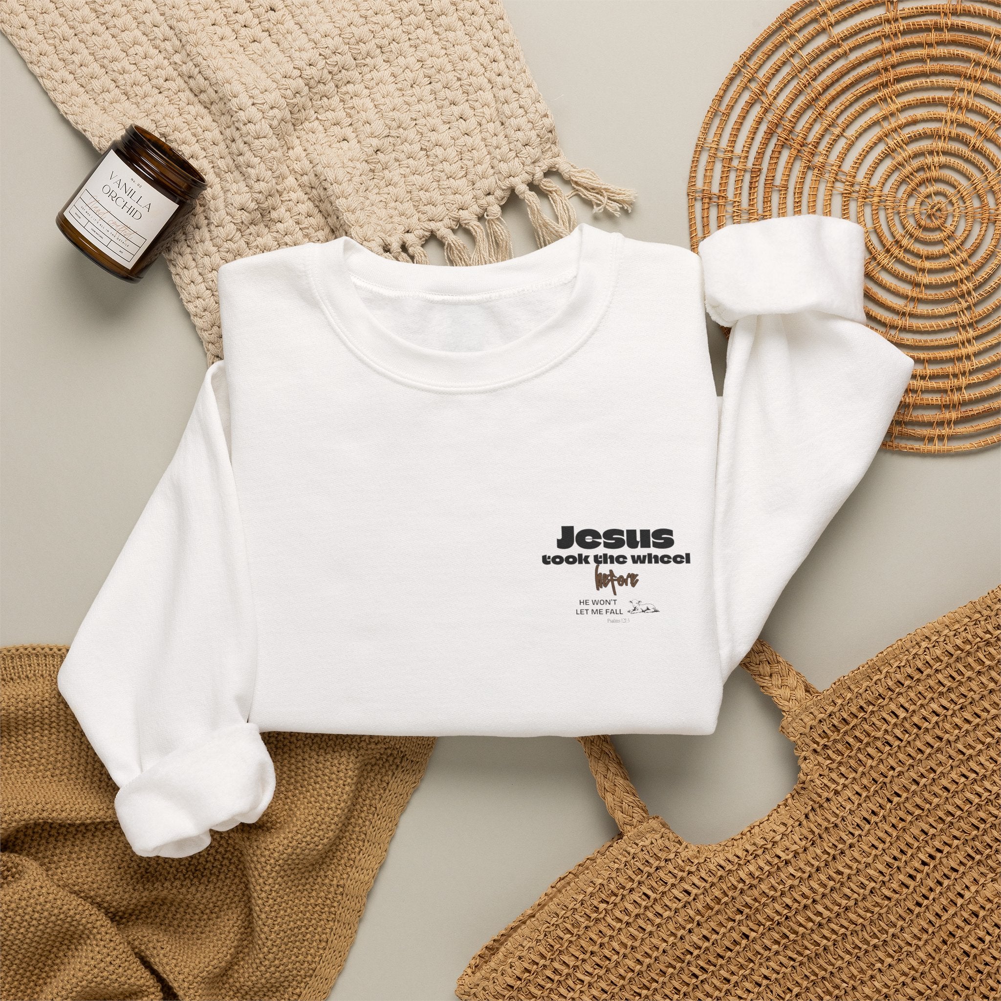 Jesus Took the Wheel Sweatshirt — Inspirational Christian Crewneck