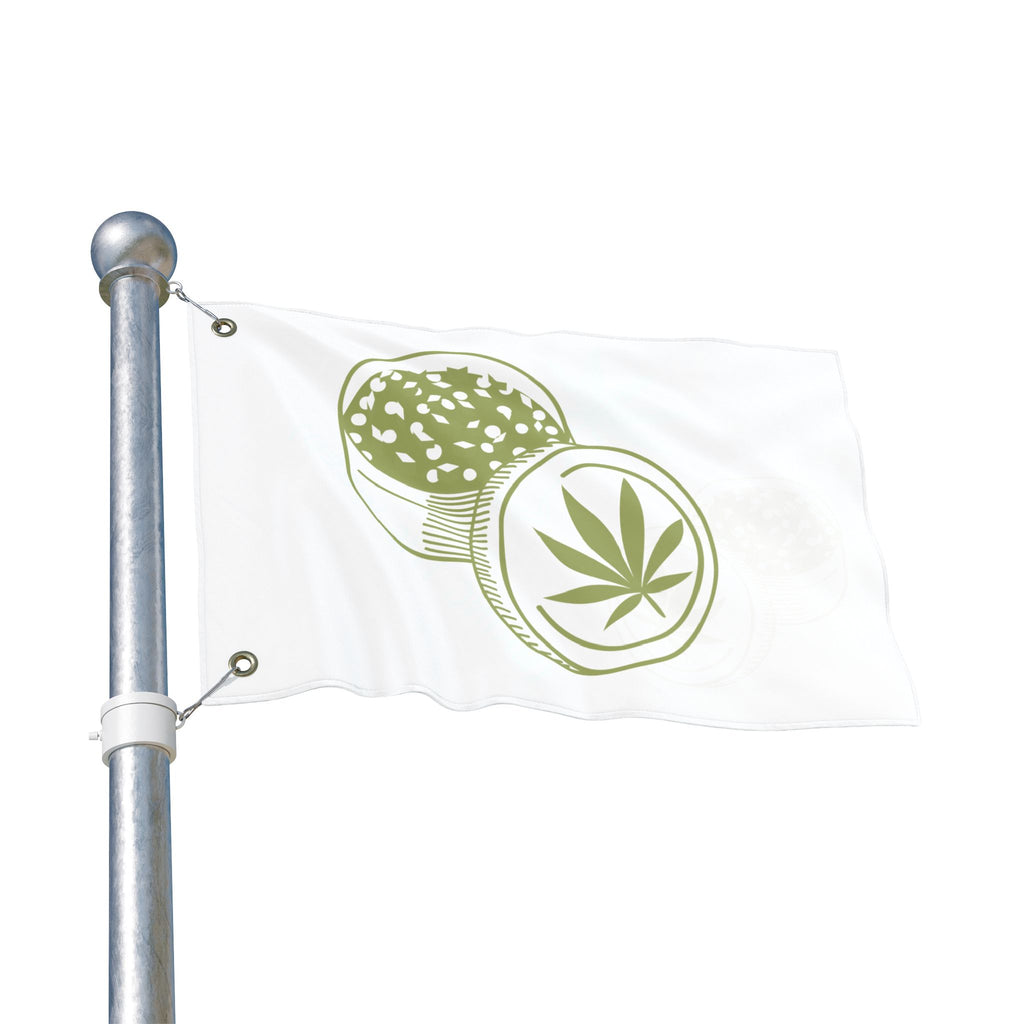 Double-Sided Cannabis Flag - Grinder & "Bring The Weed" Design