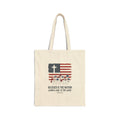 Blessed Is the Nation American Flag Cross Tote | Faith & Freedom 4th of July