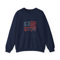 Blessed is the Nation flag cross floral Sweatshirt | Faith and Freedom 4th of July