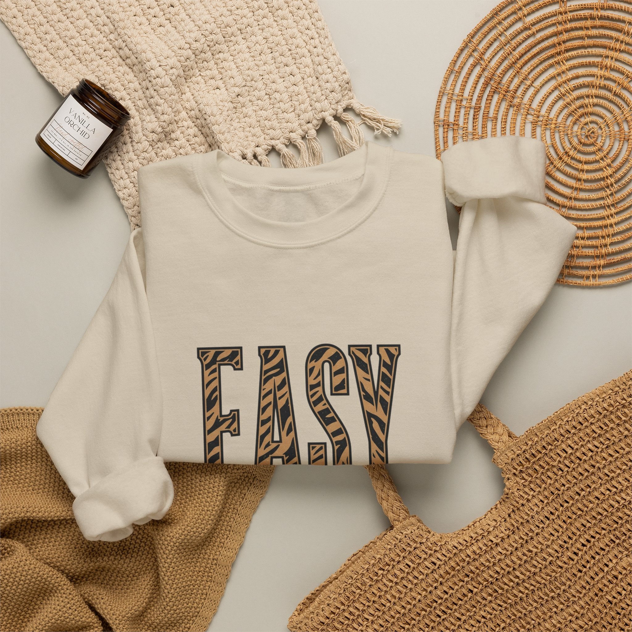 Easy Tiger tiger stripe design Sweatshirt | retro vacation, playful animal