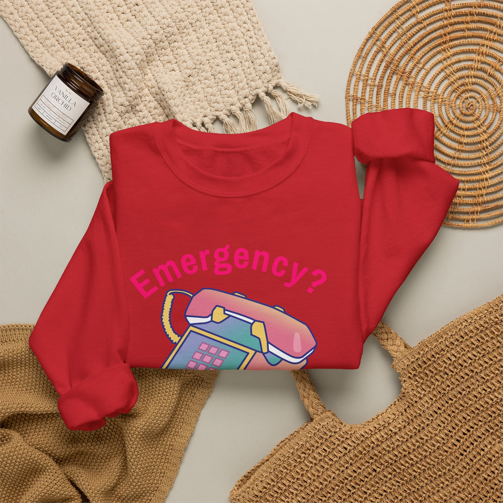 Christian Sweatshirt "Emergency? Skip The Panic — Call God First"