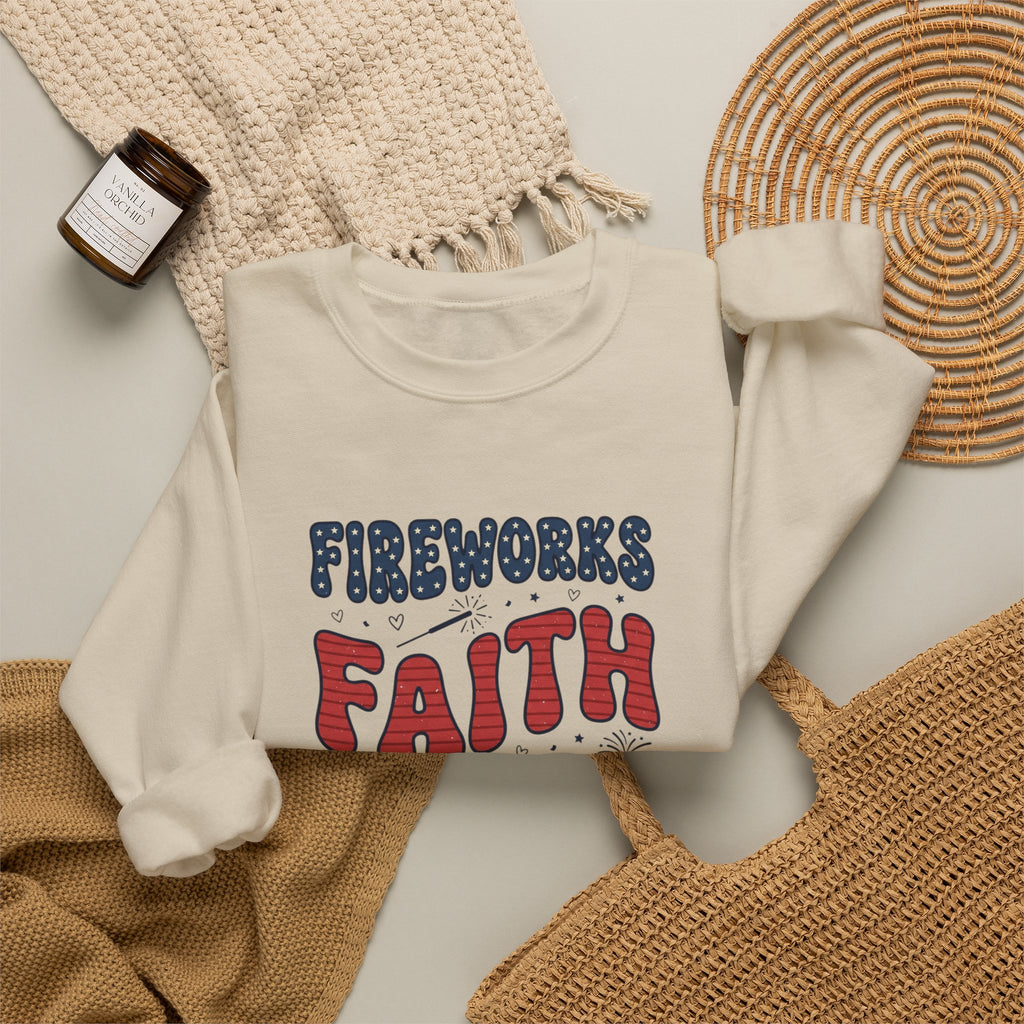 Faith Family Freedom Sweatshirt | 4th of July Patriotic Christian