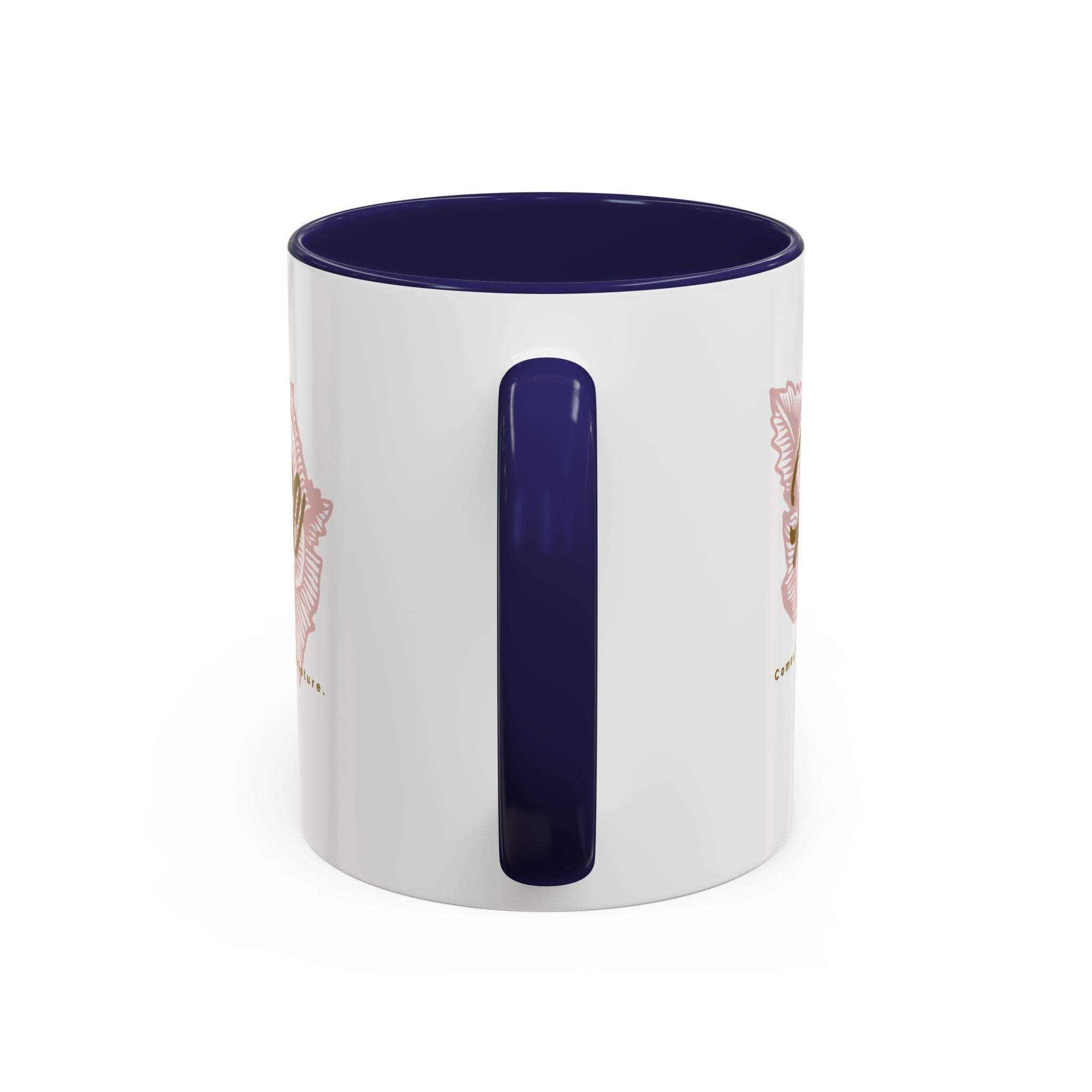 Alice Floral Accent Coffee Mug — Personalized Name Pink Blossom Ceramic Mug (11/15 oz)