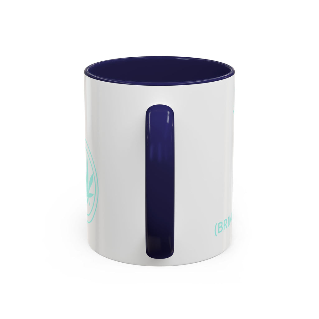 Cannabis Cookie Accent Coffee Mug – 11/15oz Hemp Leaf Design