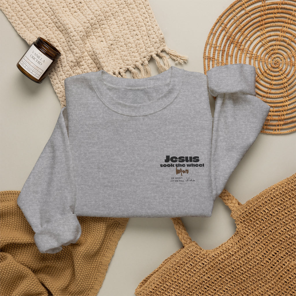 Jesus Took the Wheel Sweatshirt — Inspirational Christian Crewneck