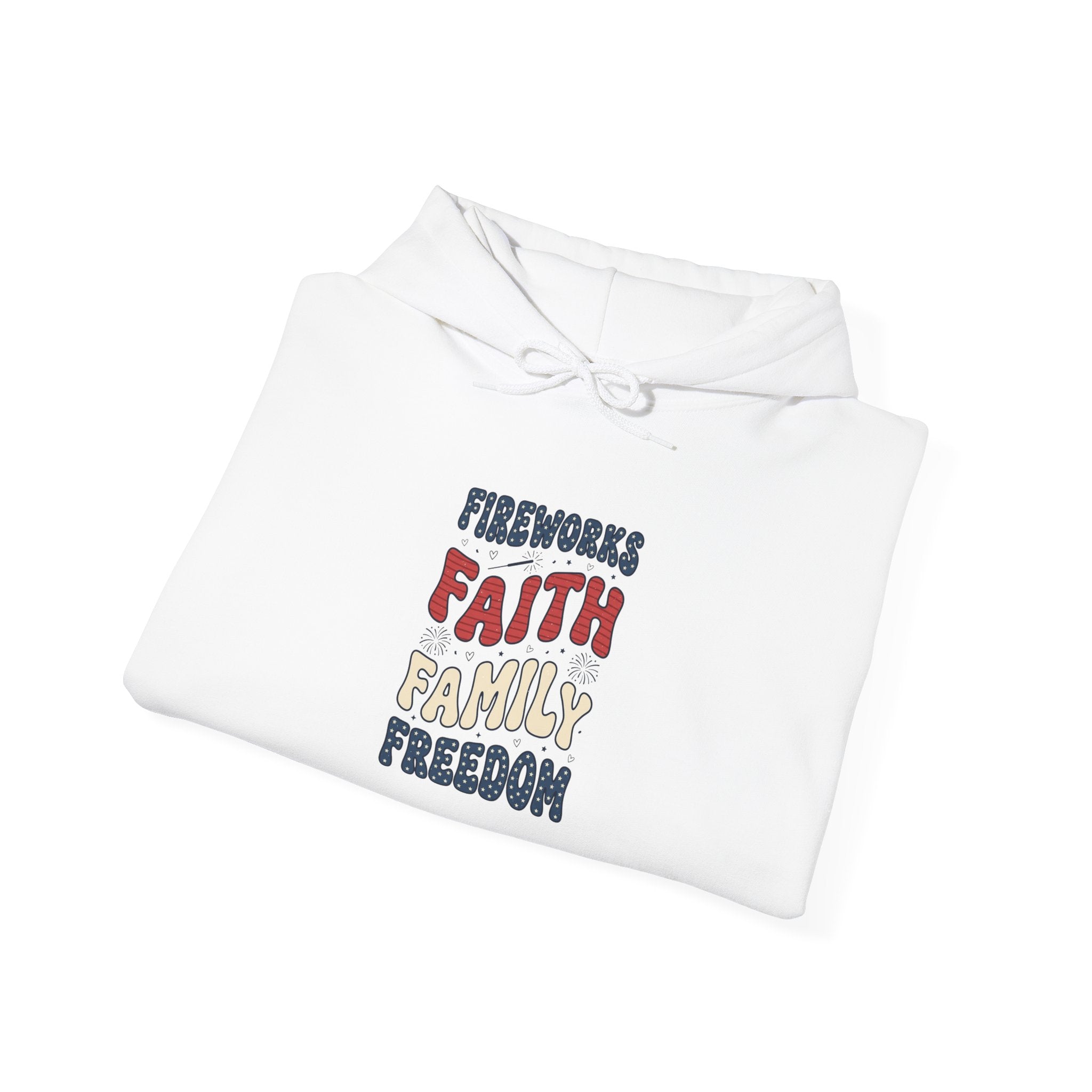 Faith Family Freedom Hoodie | 4th of July Patriotic Christian Sweatshirt