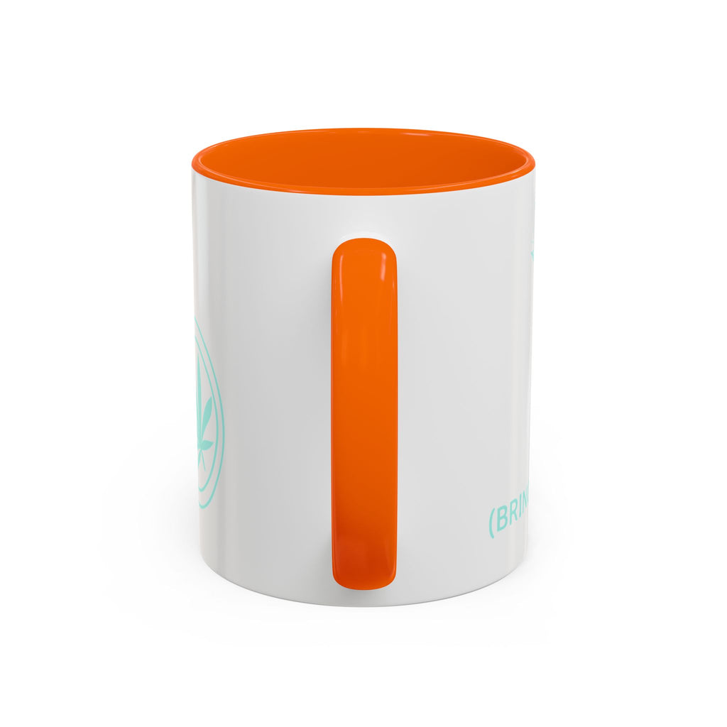 Cannabis Cookie Accent Coffee Mug – 11/15oz Hemp Leaf Design