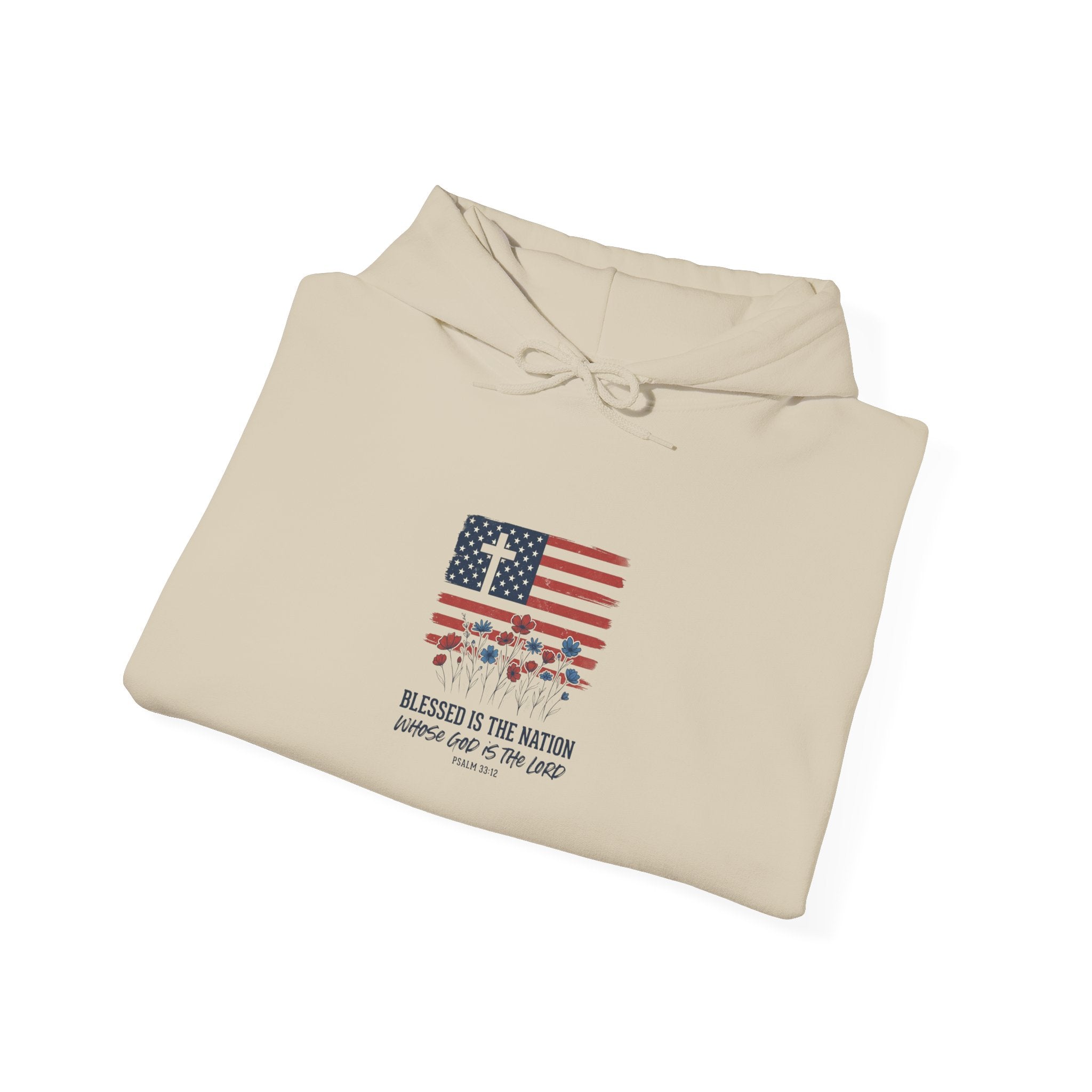 Faith & Freedom Flag Hoodie | Christian Patriotic 4th of July Sweatshirt