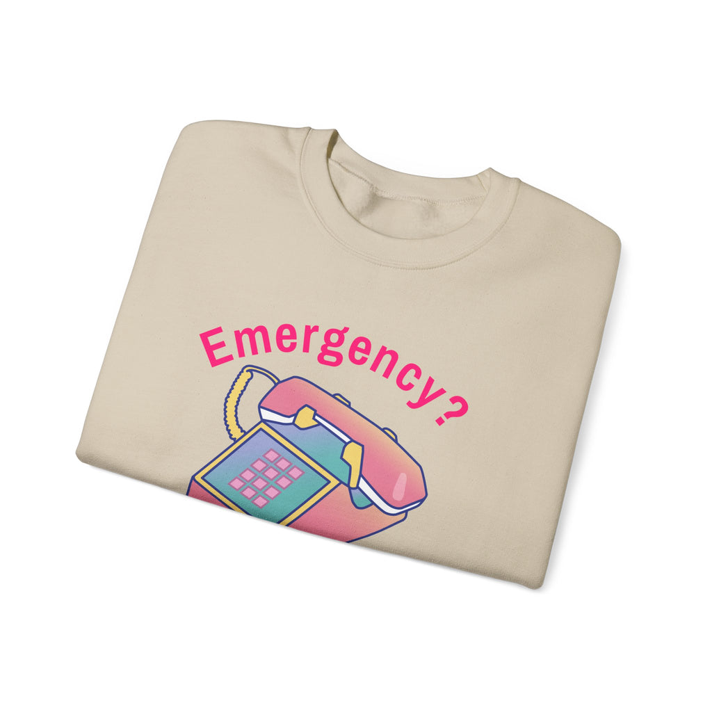 Christian Sweatshirt "Emergency? Skip The Panic — Call God First"