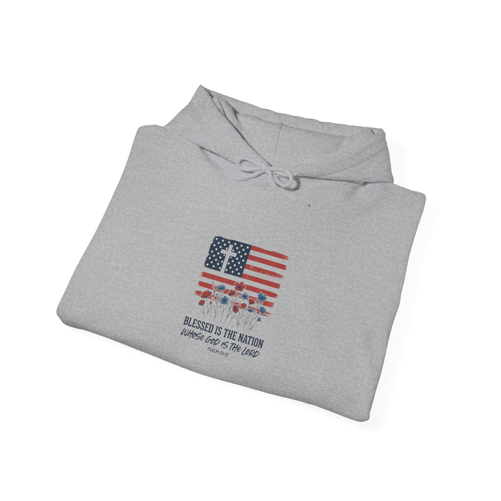 Faith & Freedom Flag Hoodie | Christian Patriotic 4th of July Sweatshirt