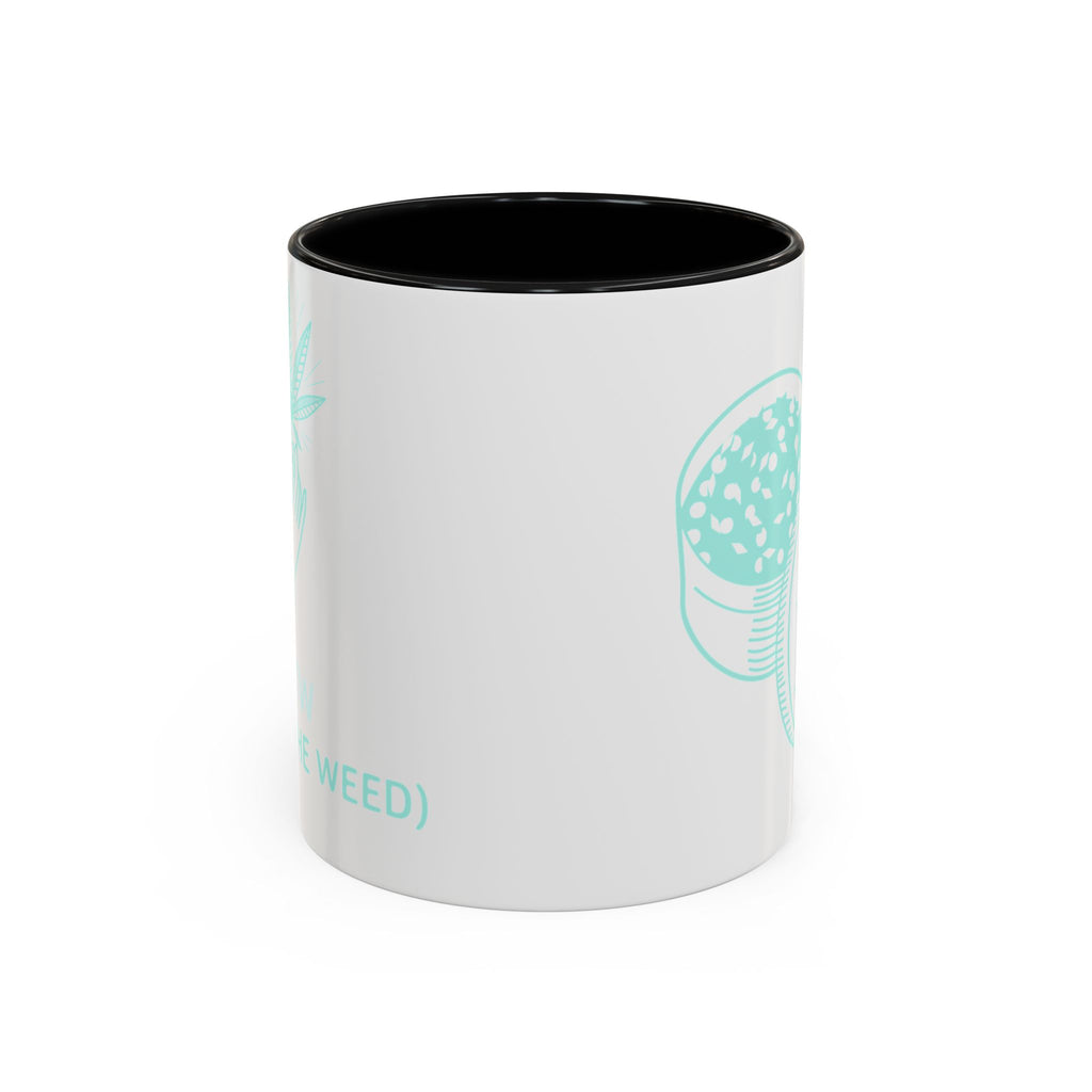 Cannabis Cookie Accent Coffee Mug – 11/15oz Hemp Leaf Design