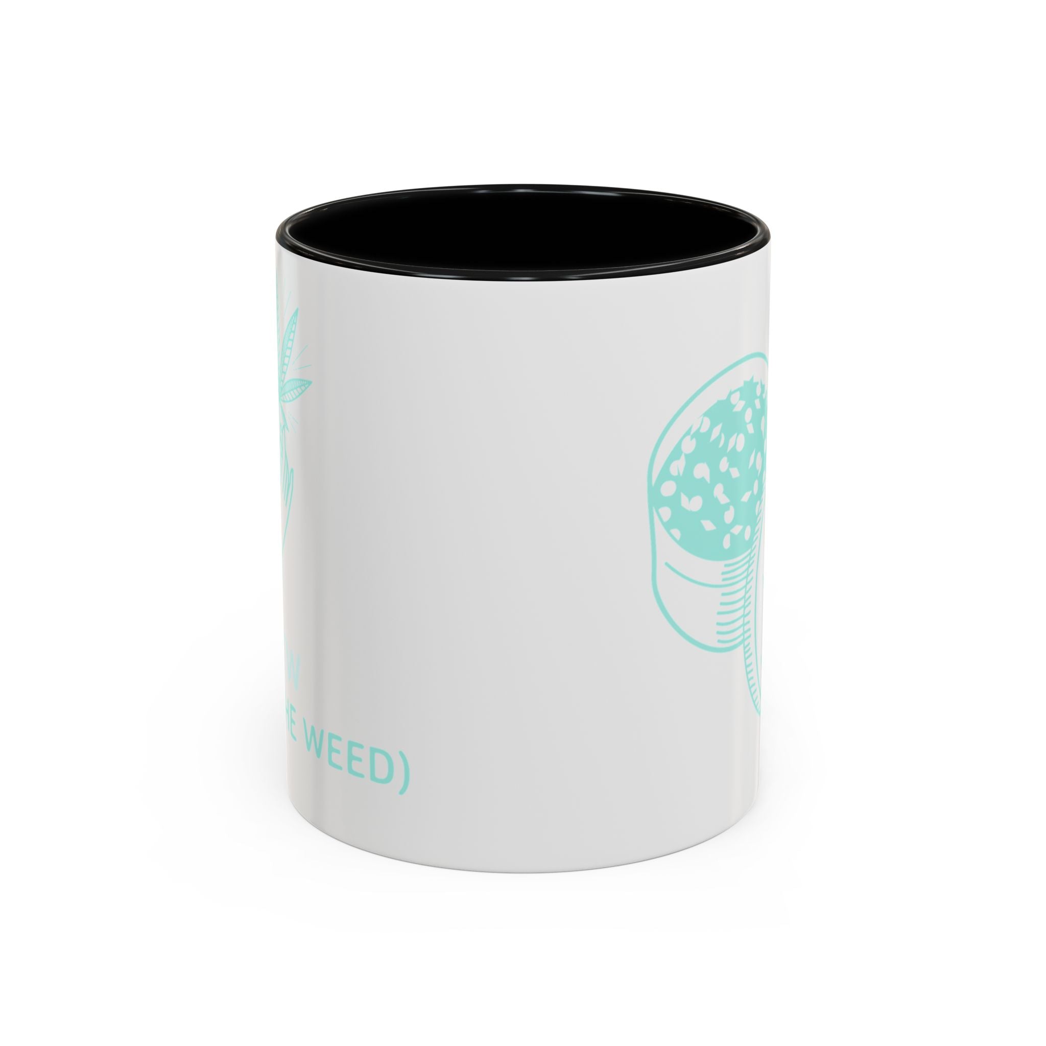 Cannabis Cookie Accent Coffee Mug – 11/15oz Hemp Leaf Design