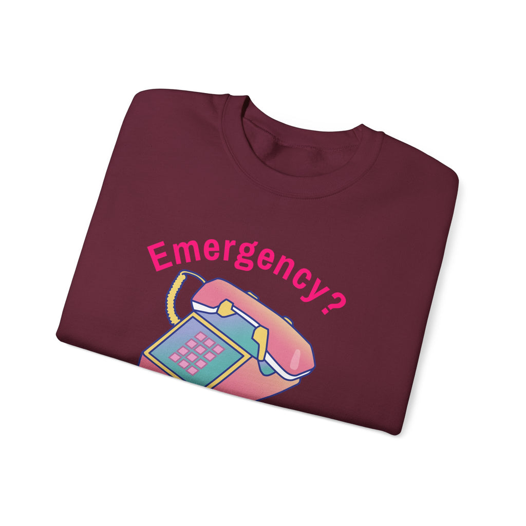 Christian Sweatshirt "Emergency? Skip The Panic — Call God First"