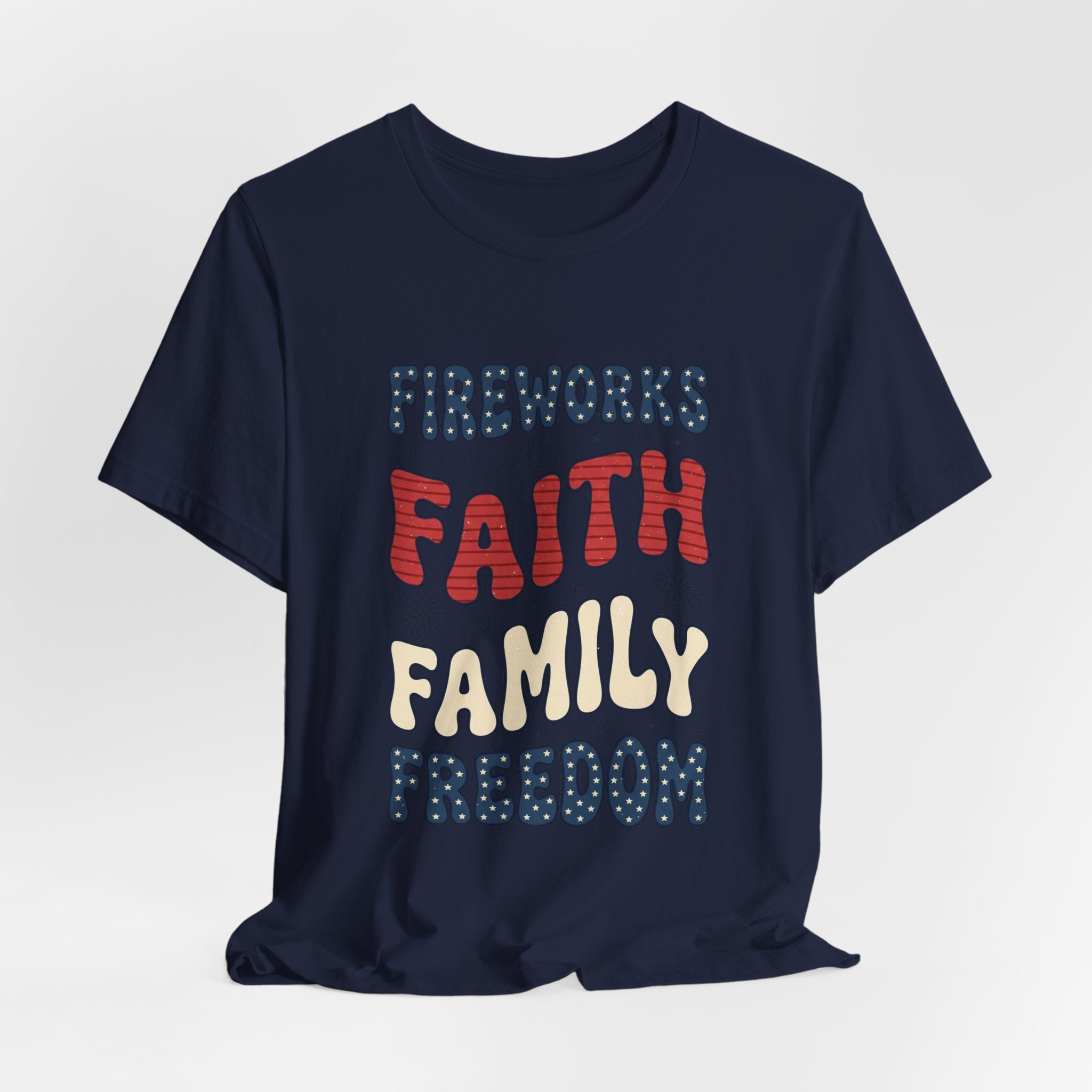 Faith Family Freedom T-Shirt | 4th of July Patriotic Christian Tee