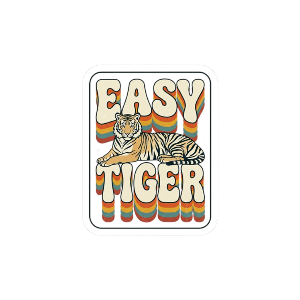Easy Tiger retro tiger sticker | Kiss-Cut Sticker