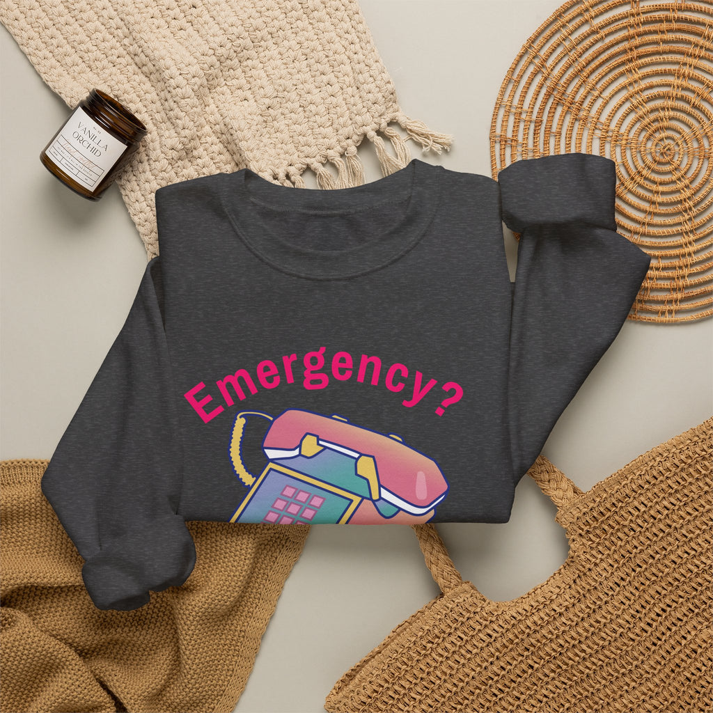 Christian Sweatshirt "Emergency? Skip The Panic — Call God First"