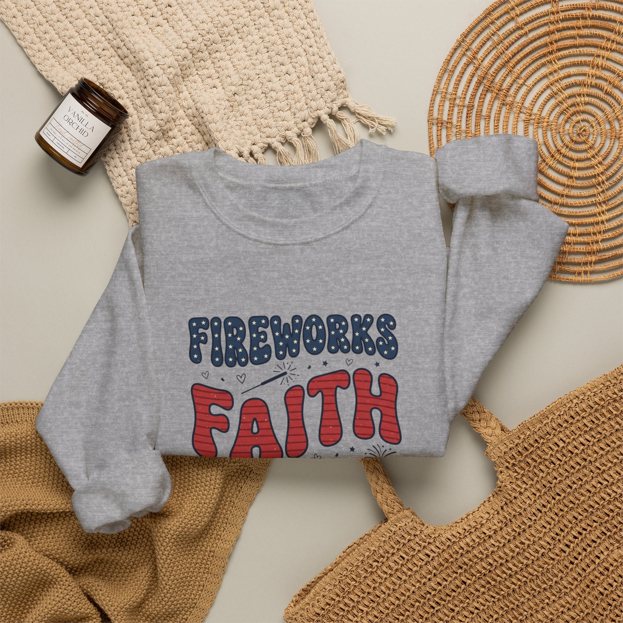 Faith Family Freedom Sweatshirt | 4th of July Patriotic Christian