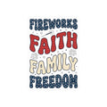 Faith Family Freedom Kiss-Cut Sticker | 4th of July Patriotic Christian