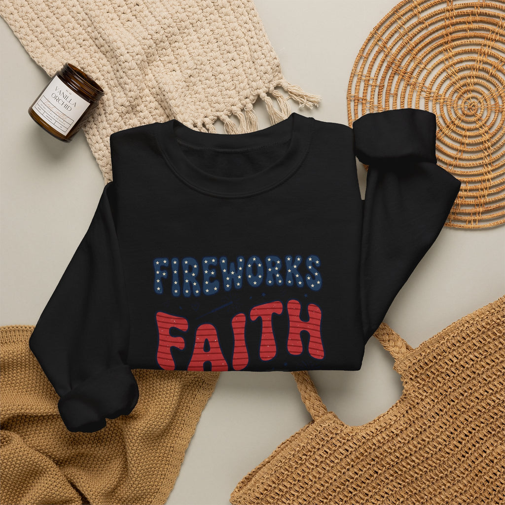 Faith Family Freedom Sweatshirt | 4th of July Patriotic Christian