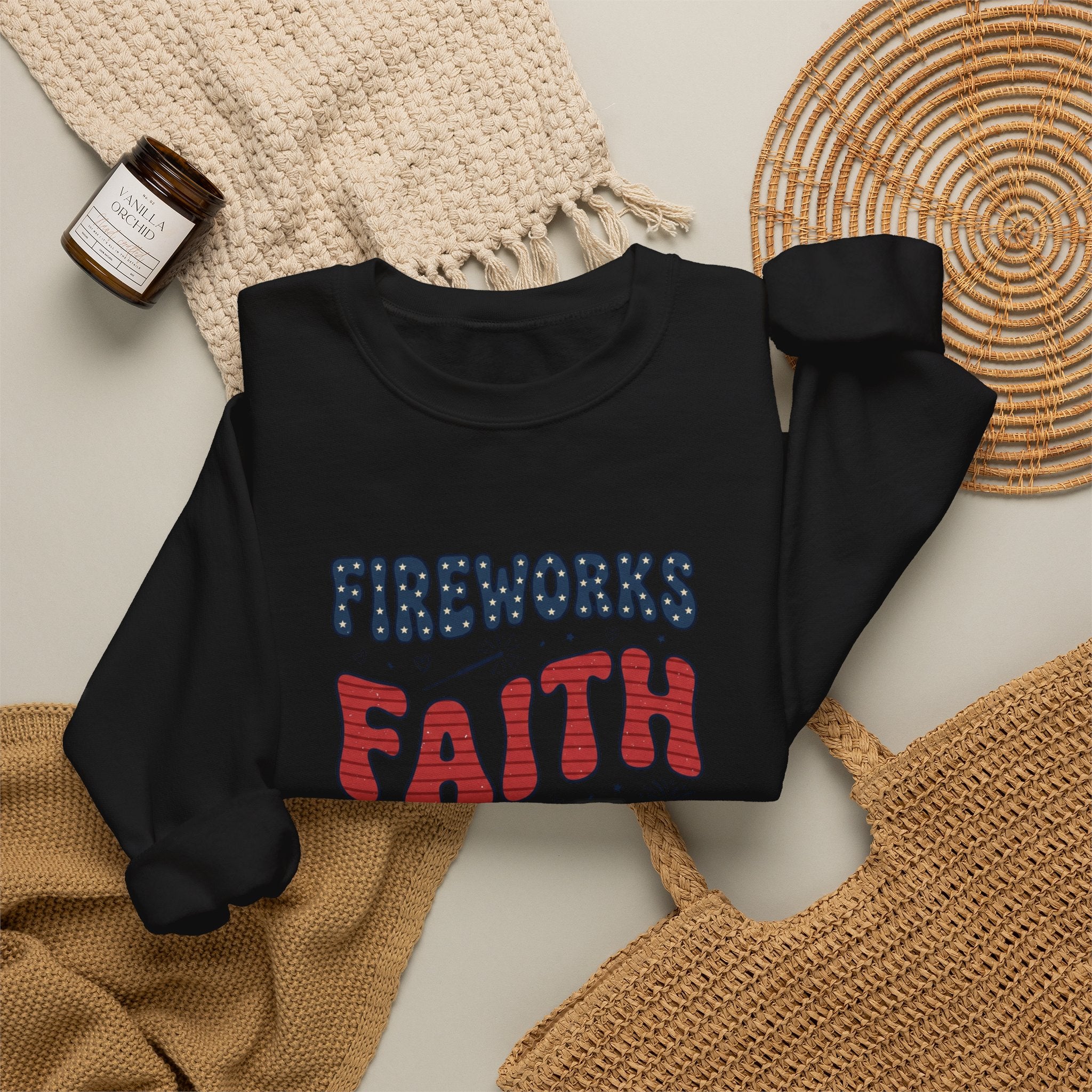 Faith Family Freedom Sweatshirt | 4th of July Patriotic Christian