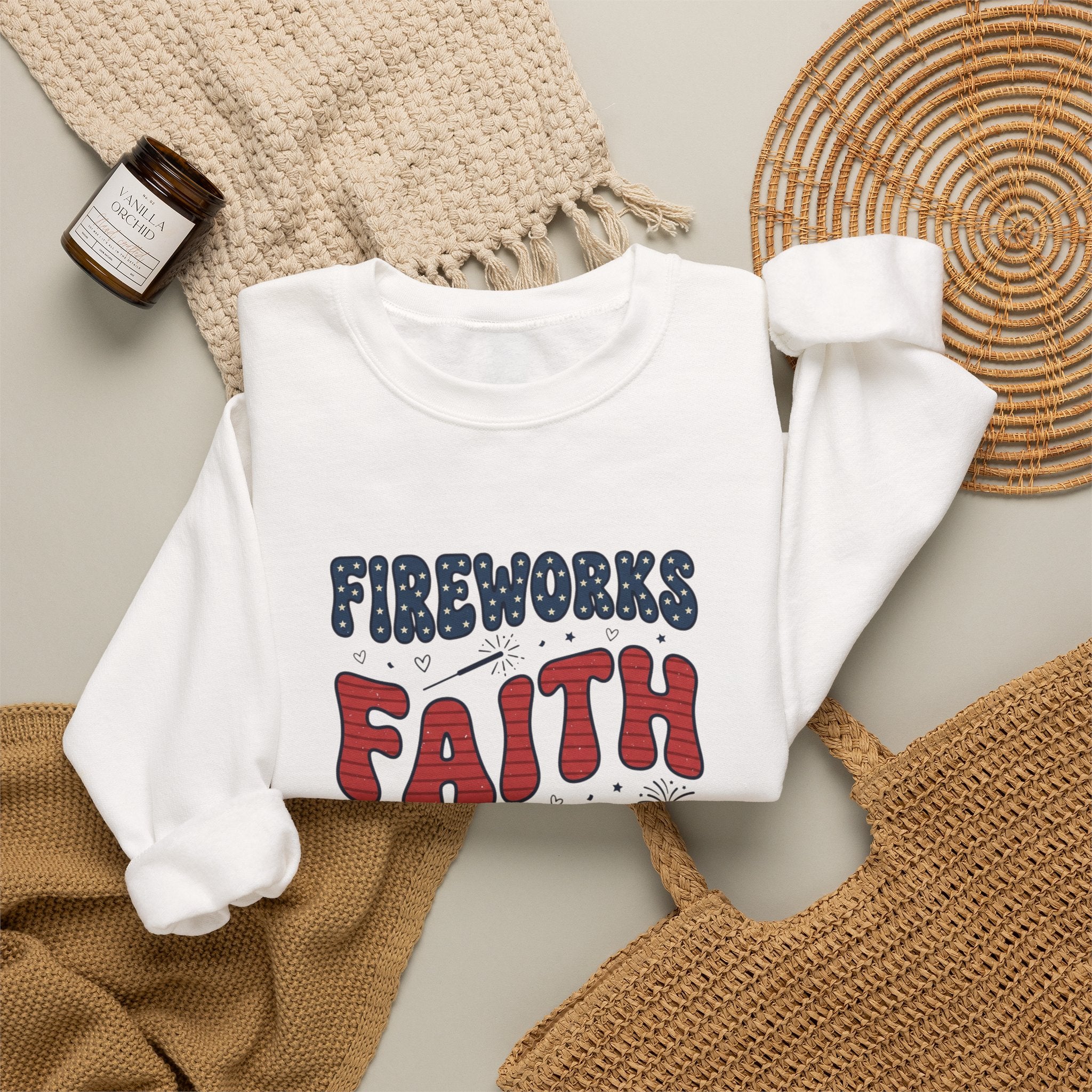 Faith Family Freedom Sweatshirt | 4th of July Patriotic Christian