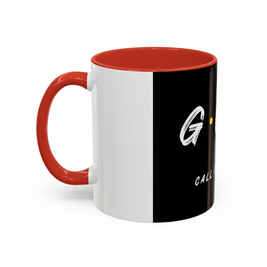 Coffee Mug — GOD Call Answered Accent Black 11/15oz